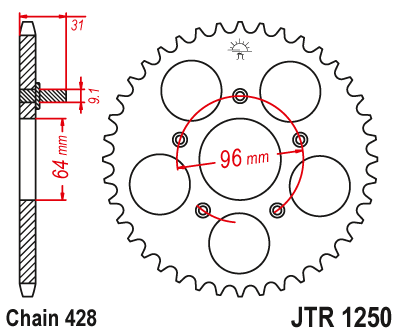 JT SPROCKETS JTR1250.56